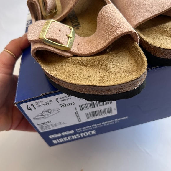 Birkenstock Pink Suede Arizona (narrow) - Picture 2 of 5